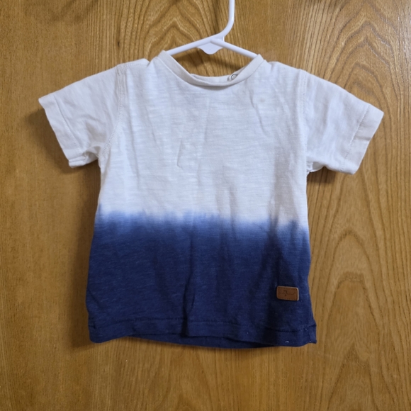 7 For All Mankind Kids Ombre Blue and White Tee - Picture 1 of 3